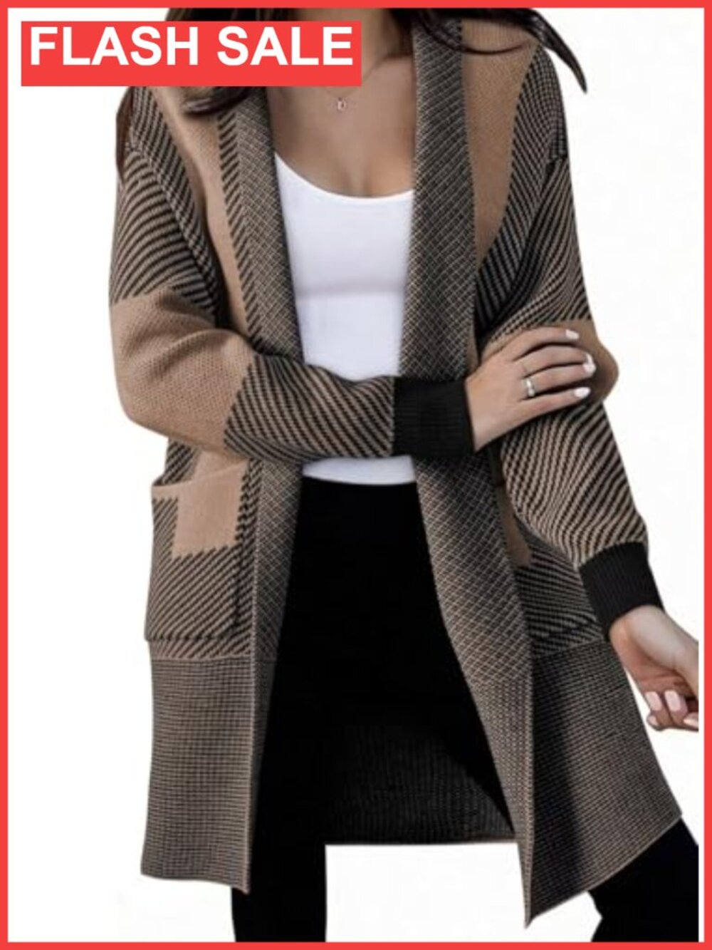 Long Oversized Cardigan Sweater Open Front Loose Fit Fall Winter Work Casual